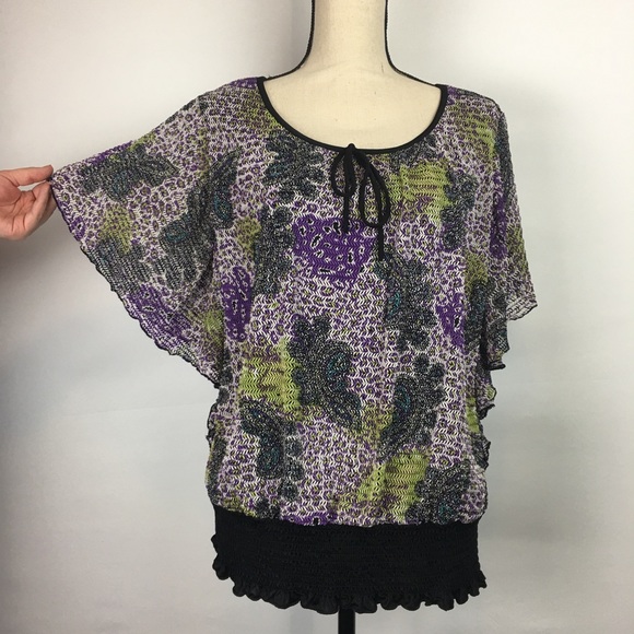 Guc j.t.b. Flutter Sleeves Top - Picture 1 of 5